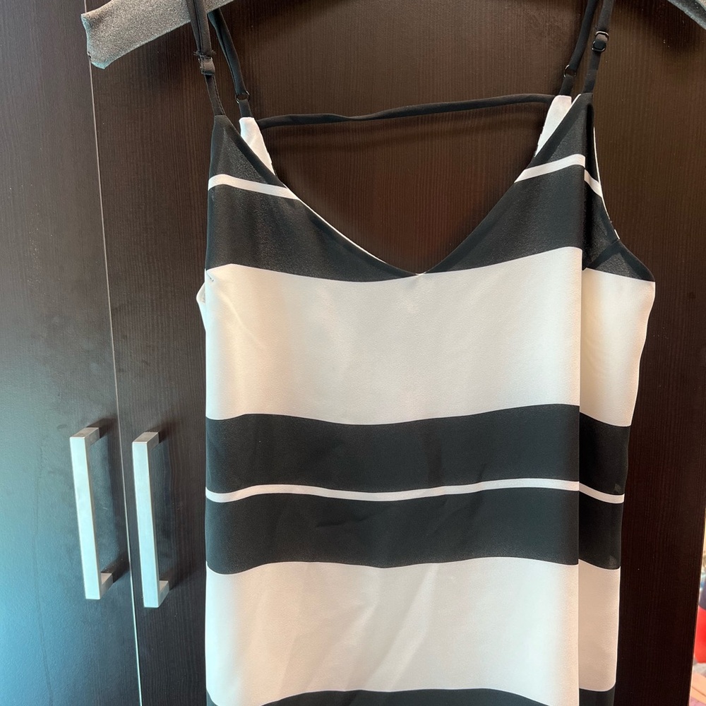 Eight Sixty Asymmetrical Black and White Camisole
